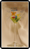 Butterfly Field Martini Glasses (set of 2) w/ braille