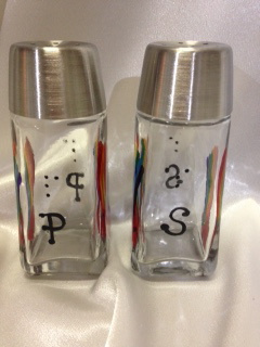 Rainbow Love- Set of salt & pepper shakers