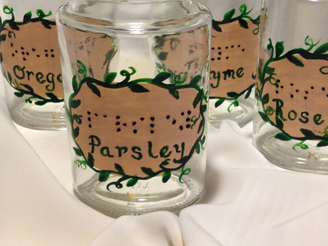Spice Jars with Braille