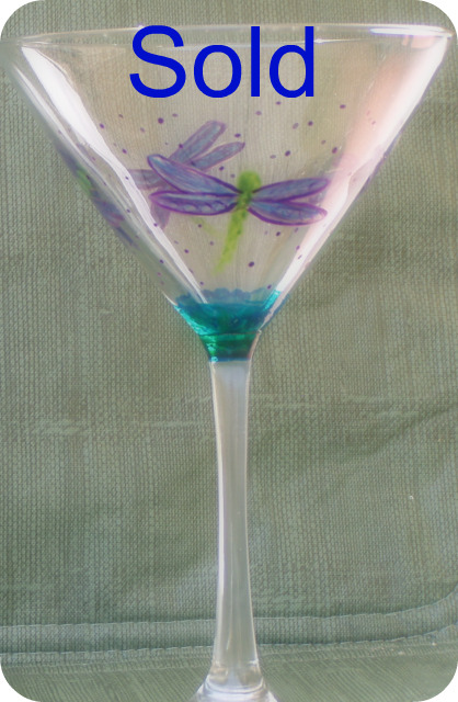 Dragonfly Martini Glass