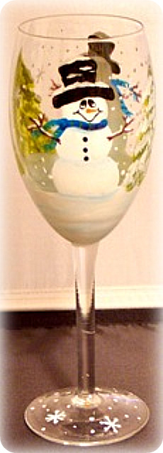 Jolly Snowman- 20 oz. Wine Glass