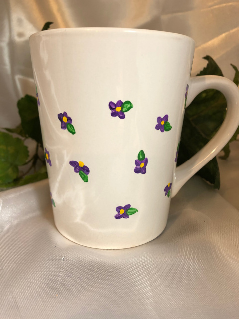 Back view- Violet design all around mug