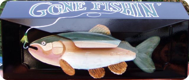 Gone Fishin' Fantasy- wall mounted mailbox