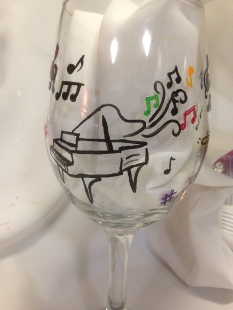 Music Teacher wine glass- 20oz