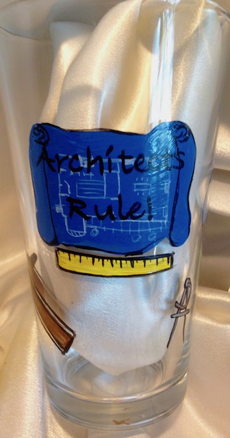 Architects Rule!  Pub glass