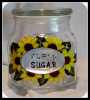 Braille- Sunflower Design Canister 